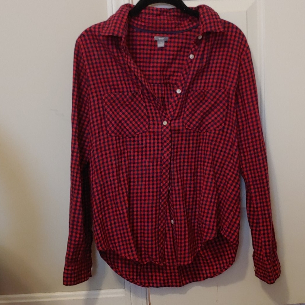 Checkered button down